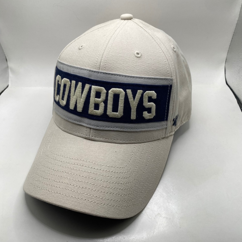DALLAS COWBOYS '47 Brand Clean Up Hat Mens OSFA Cream Navy Blue Embroidered NFL